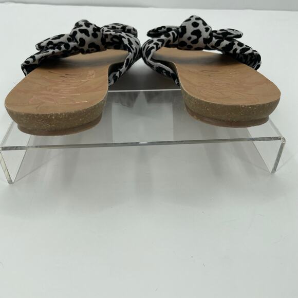 Blowfish Malibu Women's Slide Sandals Leopard Print Bow, Sz. 8 Preppy Comfort - Picture 4 of 11